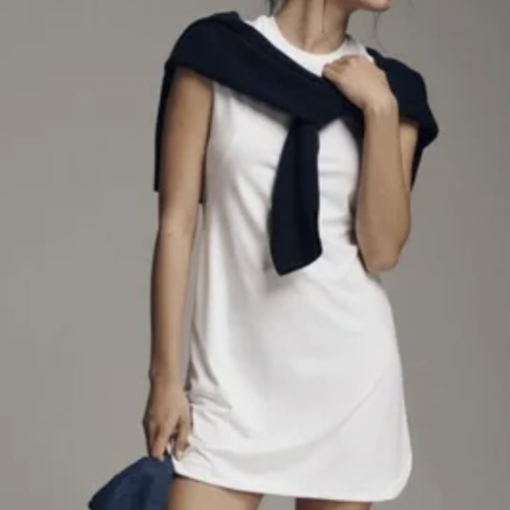 Brand New Varley Naples Sleeveless Dress in White Size XL